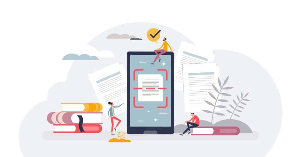 Application mobile de reconnaissance de texte et de numérisation d'images